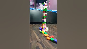 new type of sad and Epic Domino fail building  tower anger #trending domino