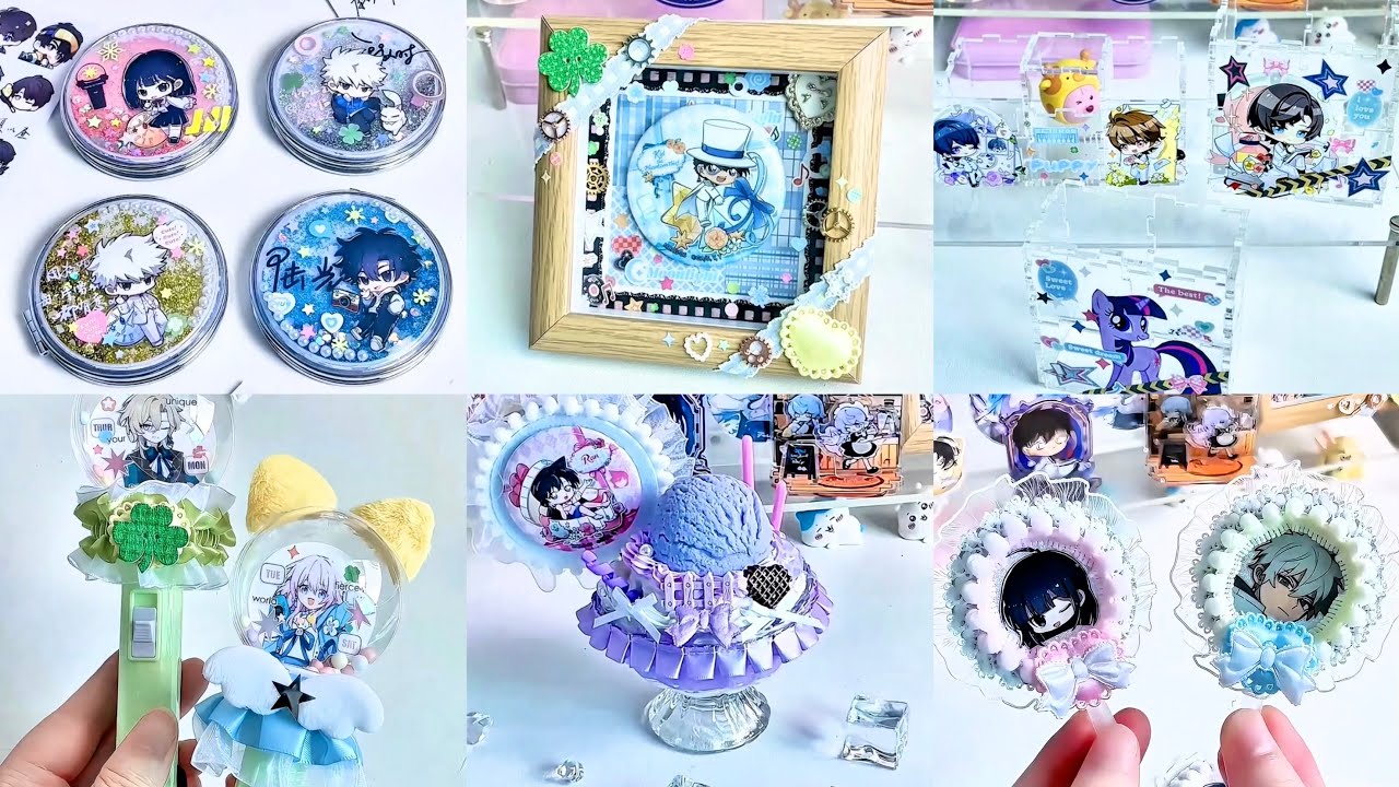 DIY mini mirrors, photo frames, storage boxes, flashlights, desserts and small fans.