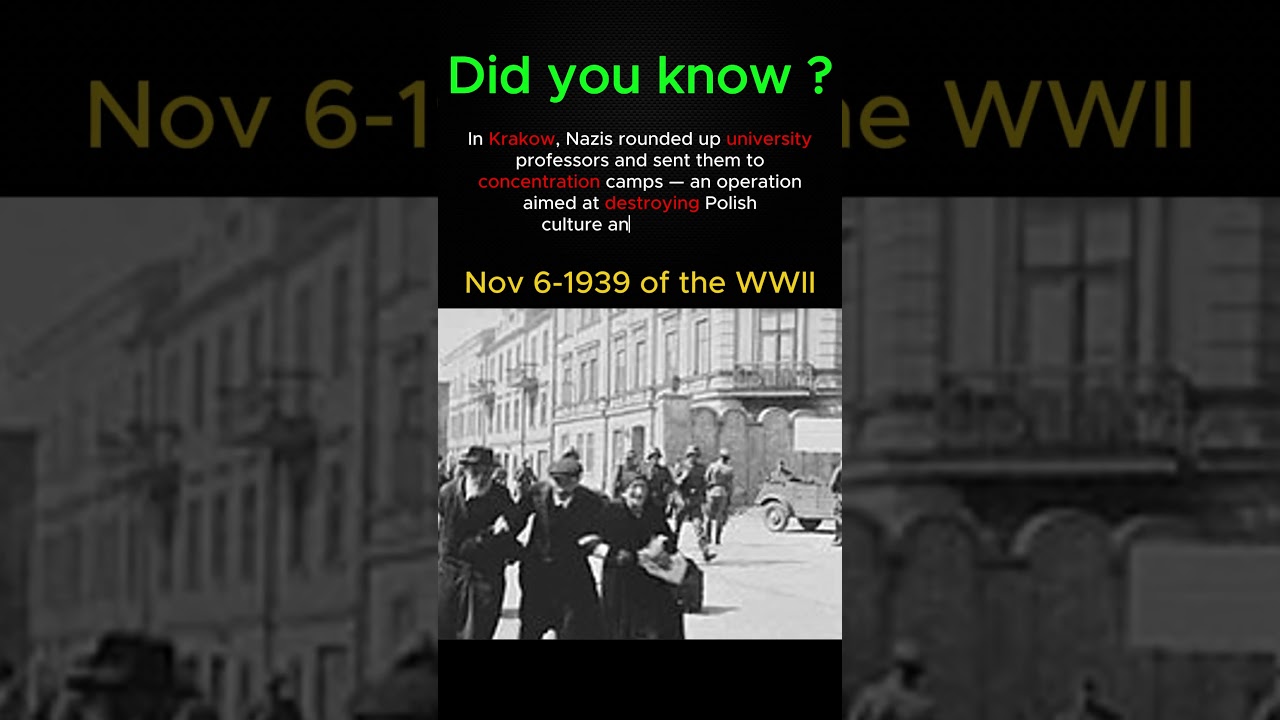 WWII 6 Nov 1939- Krakow’s Darkest Day 