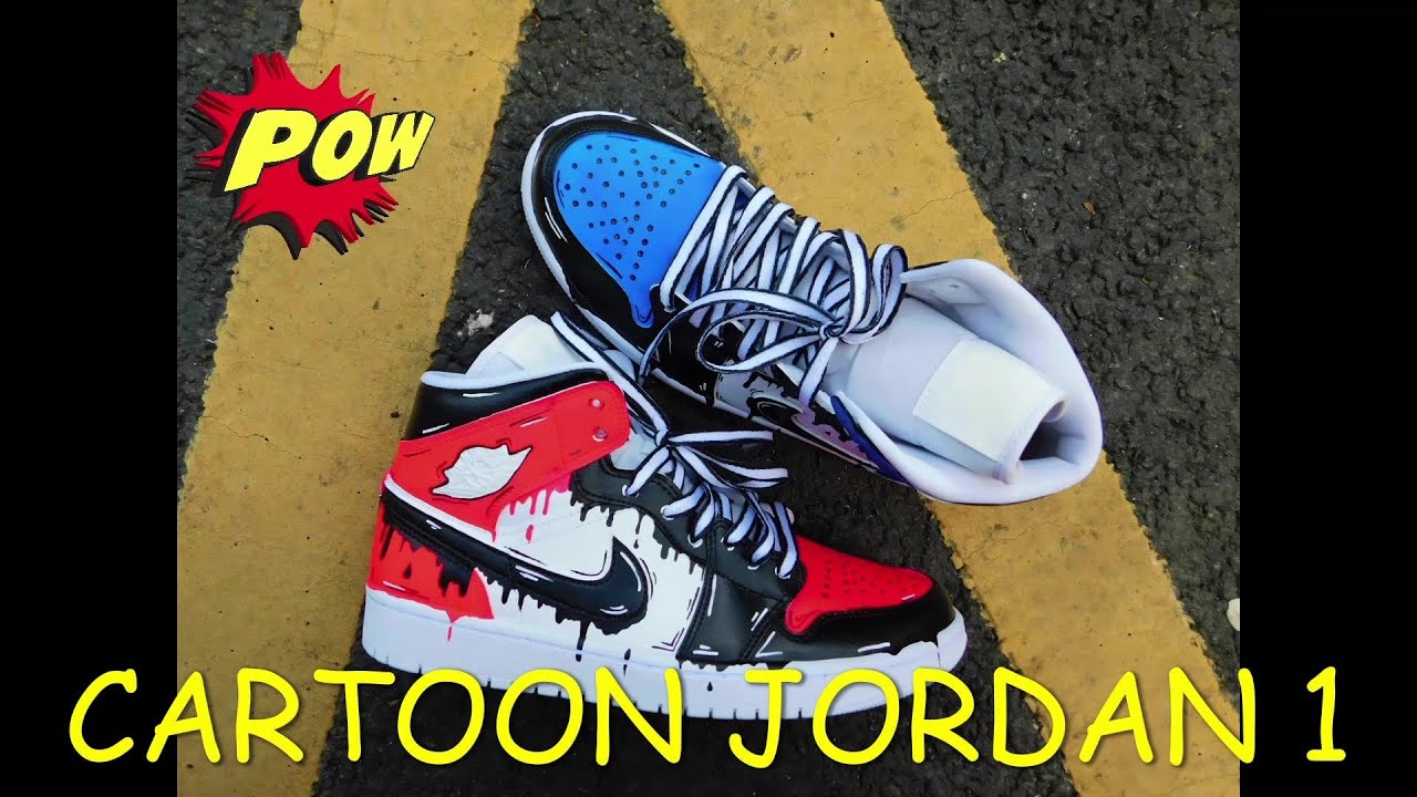 Jordan 1 Cartoon/Drip #custom #jordan #shoes #customjordanshoes This Jordan  1 custom was modeled after t…