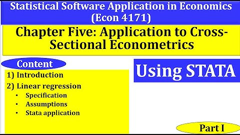 Statistical Software Application in Economics|Application to Cross-sectional Econometrics|Stata