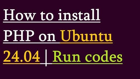 How to install PHP on Ubuntu 24.04