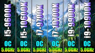 i5 9600K @OC vs i5 10600K @OC vs i7 9700K @OC vs i7 10700K @OC vs i9 9900K @OC vs i9 10900K @OC