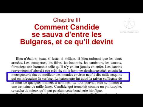 #2bac+bac libre#candide ou l' optimisme#chapitre 3 قراءة الفصل الثالث