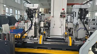 CNC chamfering machine for steel pipe double end chamfer and drilling