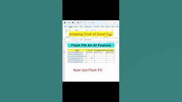 Flash Fill In Excel #excel #trending #viral #comedy #shorts #funny #reels #top #trendingshorts #fun
