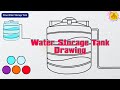 Water storage tank drawing