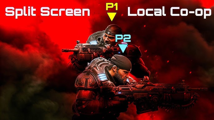 Gears 5 PC gameplay - local coop mode (splitscreen gameplay) 