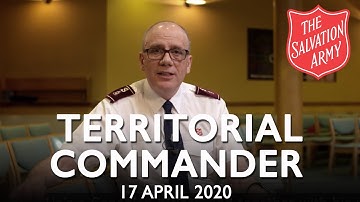 A message from the Territorial Commander | The Salvation Army