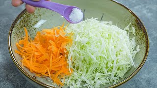 Cabbage with Carrots tastes better than meat! Simple, easy and delicious! Cabbage recipes!