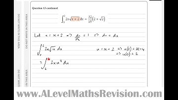 Edexcel A Level Maths, June 2018, Paper 1, Q13 (Integration By Parts or By Substitution)