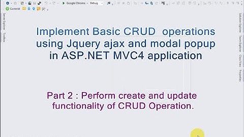 Part 2 - Basic CRUD operations using Jquery ajax and modal popup in ASP.NET MVC4.