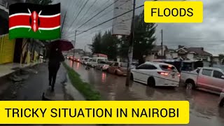 MASSIVE FLOODS UPDATE IN NAIROBI FEDHA ESTATE  AREA IMPASSABLE