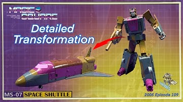 Magic Square MS-07 Space Shuttle / Transformers Blast Off Detailed Transformation Robot to Alt mode