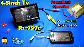 Mini Led TV Power bank Operated | 4.3inch Tft Display Tv | Nokia 5800 AV Out | Mini Portable Led TV