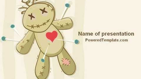 Voodoo Love Doll PowerPoint Template by PoweredTemplate.com