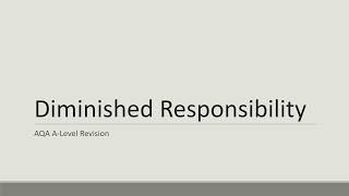 Diminished responsibility
