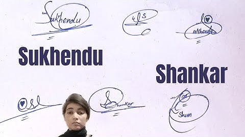 Sukhendu and Shankar name signatures#english  signature ideas#name signature with arooj