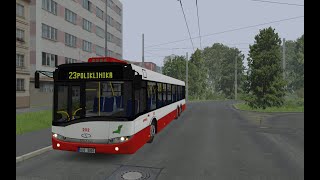 Simt Simulator linka 23 Na Lukách-Poliklinika.