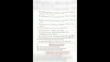 Std.4 sub:-ENGLISH Lesson no.9 ll TIME FOR EVERYTHING llQuestions and answer of workbook