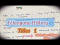 Persons and titles telangana history 1 tabular form easy way to read quick revision in 5 min 