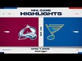 NHL Highlights | Avalanche vs. Blues - April 7, 2026