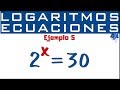 Logaritmos | Solución de ecuaciones | Ejemplo 5