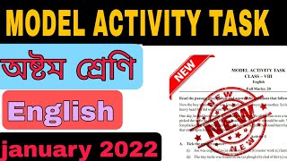 Class 8 EnglishModel Activity Task  part 1 || class 8 new model activity task english full marks 20