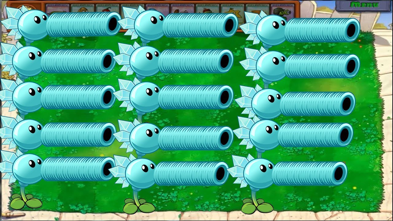 Plants vs Zombies - Gatling Pea vs All Zombie PvZ Epic Hack - YouTube