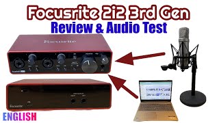 Focusrite Sacrlett 2i2 3rd Gen Audio Interface - Review with Sample Song Recorded for Audio Test