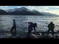 Hooligan fishing during Turnagain Arm bore tide