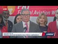 Federal aviation workers hold press conference urging Congress to end partial government shutdown