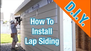 Install LP Smartside Siding On A Shed: How To Build A Shed ep 17