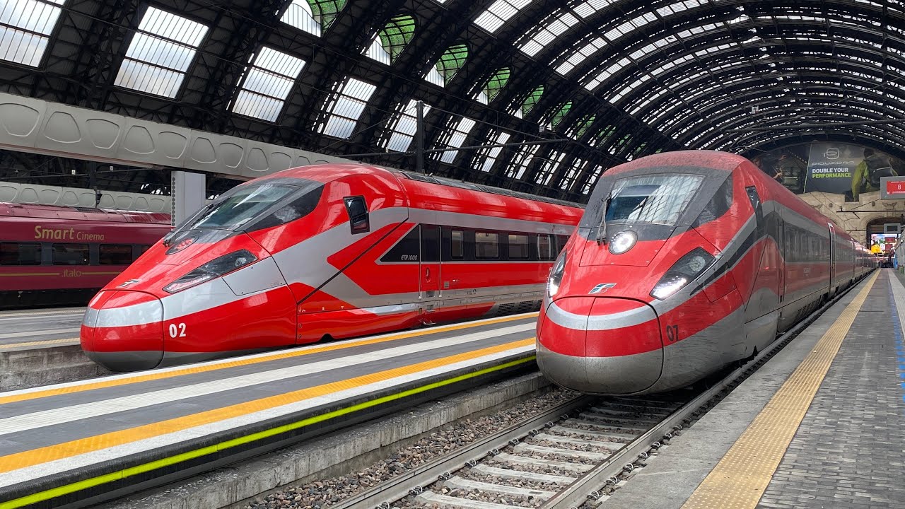 TRENI PASSEGGERI in arrivo e partenza ALLA STAZIONE di Milano Centrale!