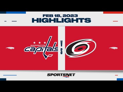 NHL Highlights | Capitals vs. Hurricanes - February 18, 2023