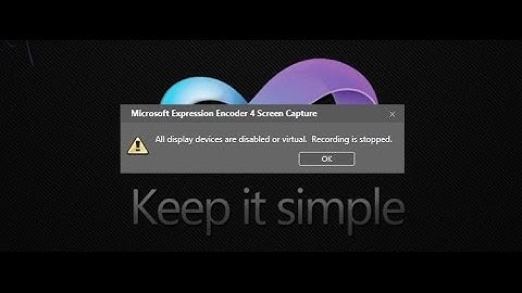 All Display Device are disable or virtual. problem on screen capture-1