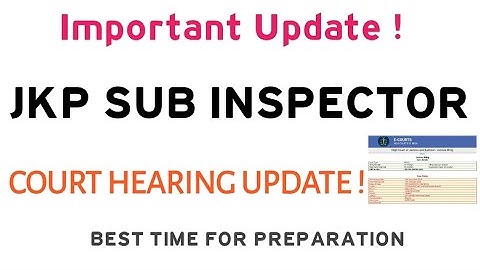 JKPSI COURT HEARING UPDATE #jkssb 