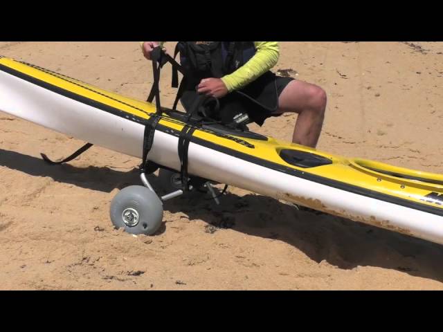 Carro WHEELEEZ mini para Kayak/Canoa con ruedas globo de playa de 24cm PU