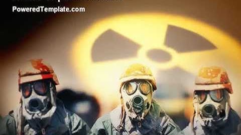 Radioactive Contamination PowerPoint Template by PoweredTemplate.com