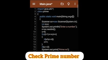 check prime no in java 🤗👍 #shorts #java #javaprogramming #youtubevideo