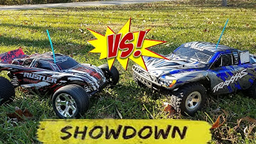Traxxas Rustler Xl-5 2wd vs Slash XL-5 2wd, Tug O War, Top Speed, Jumping comparison