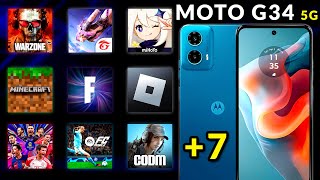 MOTO G34 5G EM JOGOS  COD WARZONE, Free Fire, Fortnite, Minecraft, Roblox, eFootball, FC Mobile + 9