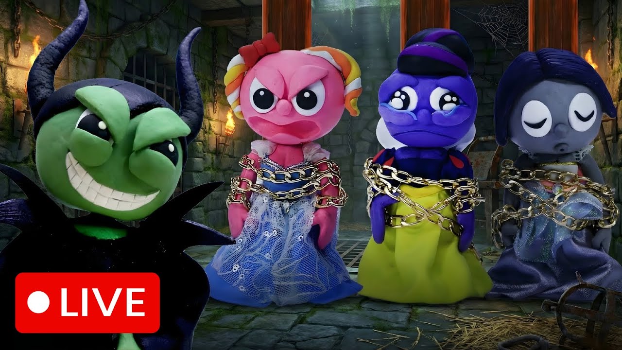 🔴LIVE: EVIL WITCH PLAN! Tiny saves the DWARVES from a MAGIC trap🧙‍♀️🔥Stop-Motion | Clay Mixer Heroes