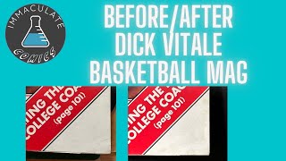 Dick Vitale Basketball Magazine cleaning and pressing example