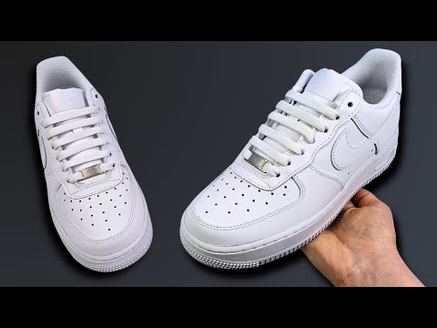 HOW TO BAR LACE NIKE AIR FORCE 1s (BEST WAY)