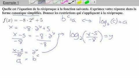 Réciproque des fonctions exponentielles et logarithmique