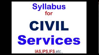 Civil Services exam syllabus/Reference Books.
