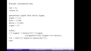 Introduction to Dynare and local approximation: 2. Dynare syntax (2/3)