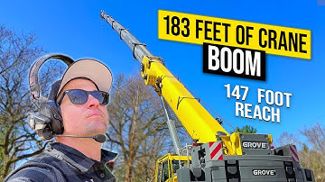 Using the ENTIRE Grove Crane for this Tree Removal!