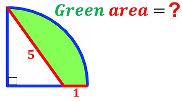Can you find area of the Green shaded region? | (Quarter Circle) | #math  #maths | #geometry